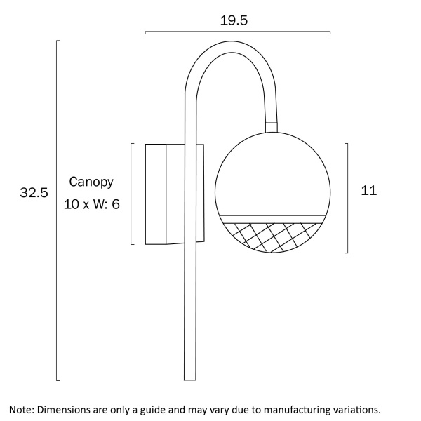 Wall light Oneta Arm G9 BLK