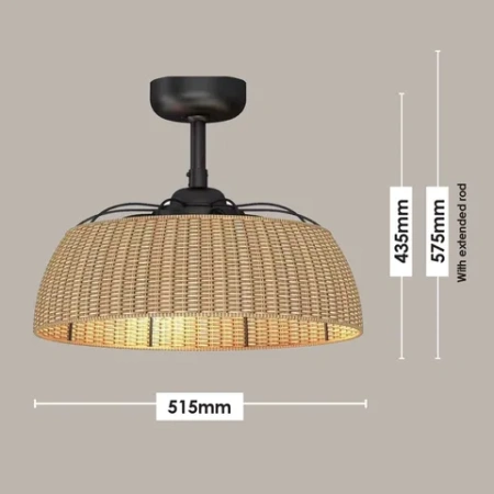 Ceiling Fan Harlow DC 20 High Airflow BLK