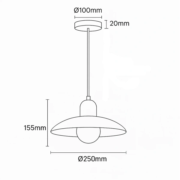 Pendant lamp Vanta Travertine G9 BL