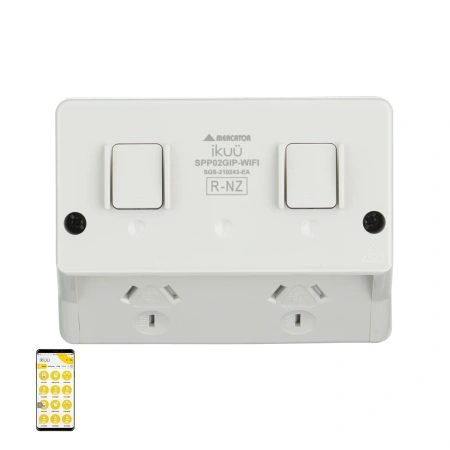 Ikuü Smart WiFi IP54 Double Power Point