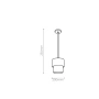 Pendant lamp Illume Marble Alabaster E14 BRS