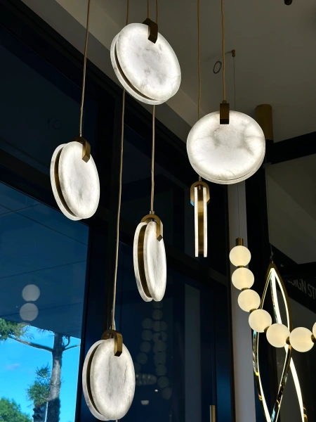 Pendant lamp Villastar 6 Alabaster Spanish Marble LED CCT Dim BRS