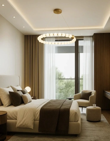 Pendant lamp Cloud P52 D80 LED 25W 3CCT BRS