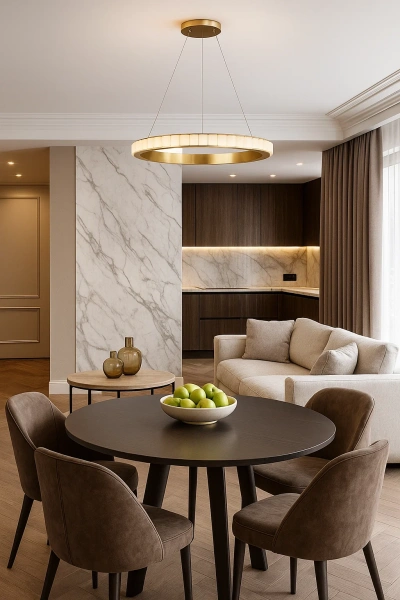 Pendant lamp Capella Alabaster Spanish Marble D60 LED 30W BRS