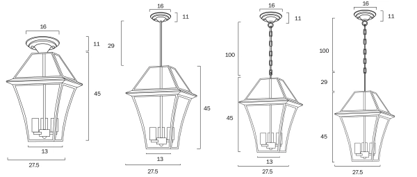Pendant light Rye 27 Solid Brass E14 H45 BLK