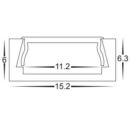 Aluminium Profile HV9693-1506 3m