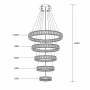 Pendant lamp Crystal Ring 5 GL LED 55W GD