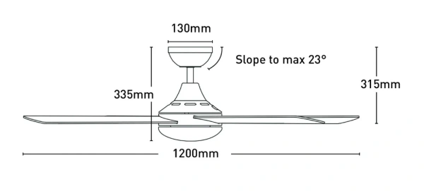 Ceiling fan Lonsdale WH AC D47 WH