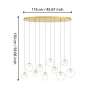 Pendant lamp PORTOCOLOM 10 LED 30W 3K BRS