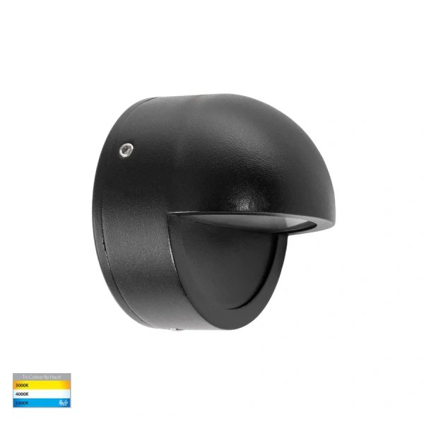 Step light Veko Black with Eyelid HV2927T-BLK-240V IP65