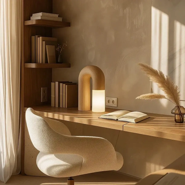 Table lamp Arch Wood Touch LED
