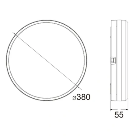 Ceiling light Hektor-380 IP65 LED 50W 3CCT GL