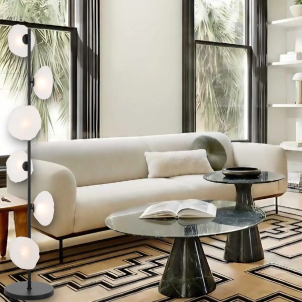 Floor lamp ZECCA 6 LTS D200 BLACK FROST