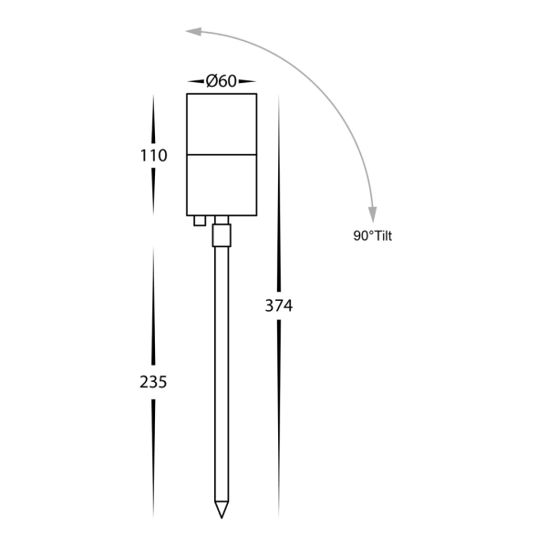 Garden light Tivah Solid Brass TRI Colour LED HV1457T IP65