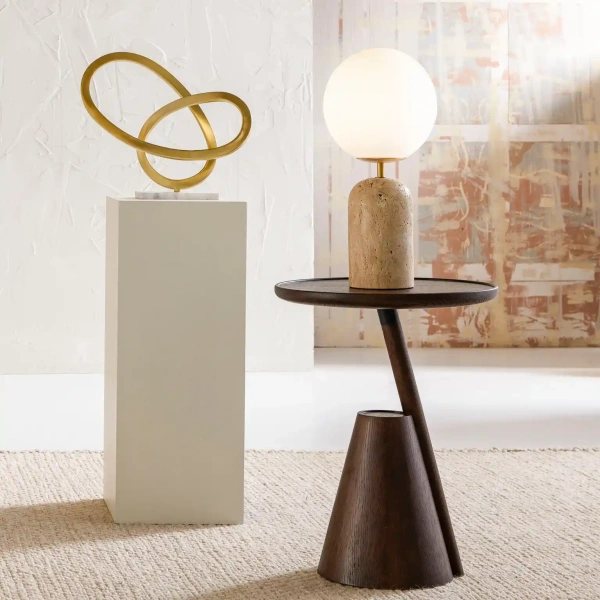 Table lamp Soren Travertine