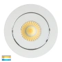 Recessed Tilt Downlight Prime CCT LED 12W IP54 WHT