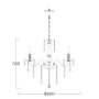 Chandelier Bromley Crystal K9 3 light GL