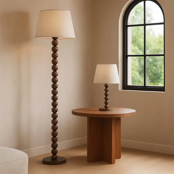 Floor lamp Pearl Orb E27 TOFFEE