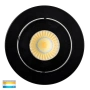Recessed Tilt Downlight Prime CCT LED 12W IP54 BLK