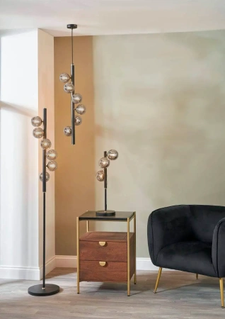 Pendant lamp Midday 7L Bar BLK