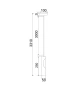 Pendant lamp IDA1 Blonde Wood Tube BLK