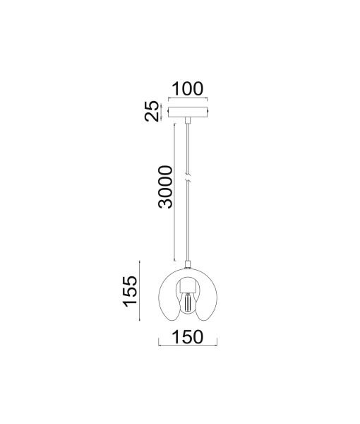 Pendant lamp VAINA Scandinavian Dome Shape WHT