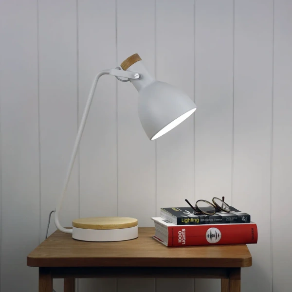 Desk lamp BENNY WHITE & BLONDE