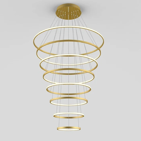 Pendant lamp Crown 8 Ring Gold 3K