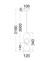 Pendant light PALTA1 G9 Natural wood 25W