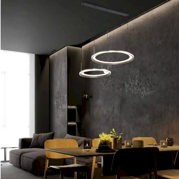 Pendant lamp FULCRUM 2 LT 96w LED L1800 3K DIM PEARL GREY