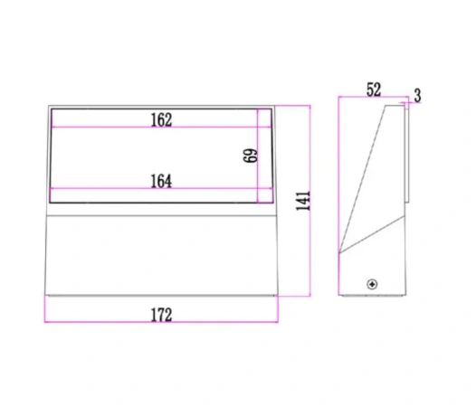 Wall light PLANA 02 LED Adjustable Wedge IP65