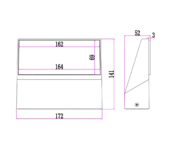 Wall light PLANA 02 LED Adjustable Wedge IP65