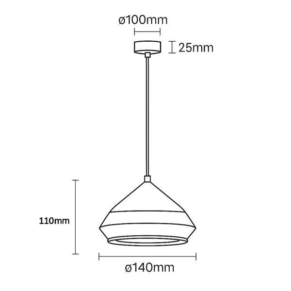 Pendant lamp Onda Travertine LED NT