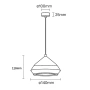Pendant lamp Onda Travertine LED NT