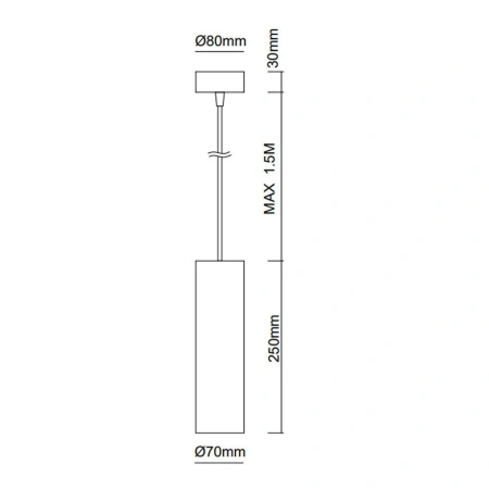 Pendant lamp Onyx Concrete GU10 WHT