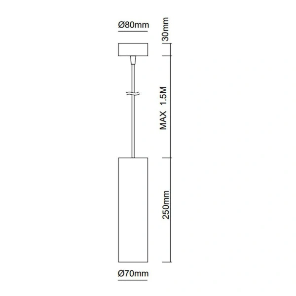 Pendant lamp Onyx Concrete GU10 WHT