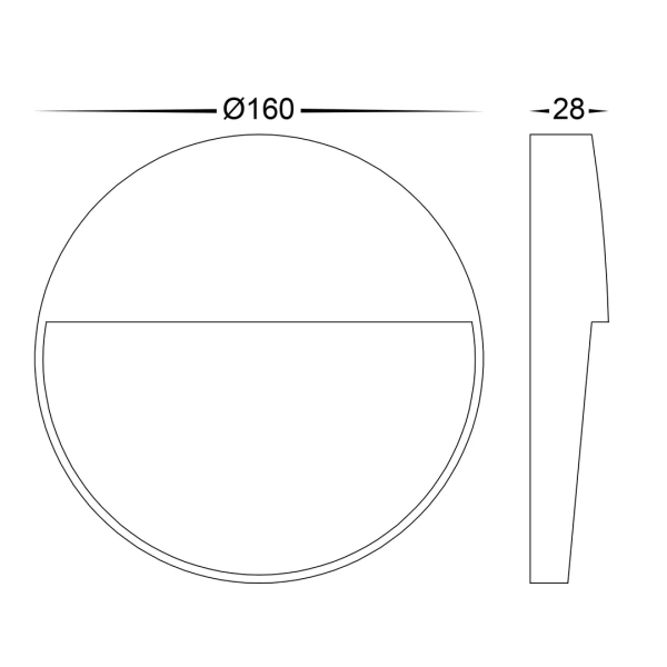 Step light Fino 3CCT LED 6W 12V IP54 D16cm WHT