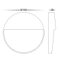 Step light Fino 3CCT LED 6W 12V IP54 D16cm BLK