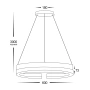 Pendant lamp Orah Walnut Timber D80 LED 60W 3CCT Dim