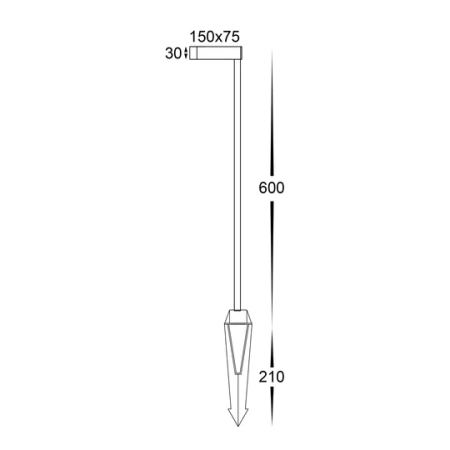 Bollard Spike Lindri 3 24V LED 7W 3CCT BLK