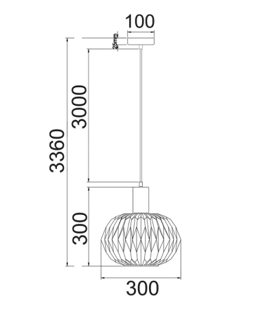 Pendant light PAPEL2 E27 Opal