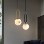 Pendant lamp Mores D15 Alabaster Spanish Marble G9 BLK