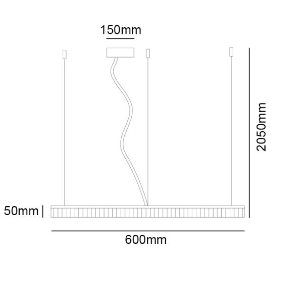 Pendant lamp Crown SP LED 30W 3K D60 BRS