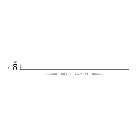Surface track HCP-10291-SE BK 2M 48V