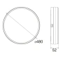 Ceiling light Hektor-480 IP65 LED 60W 3CCT BLK