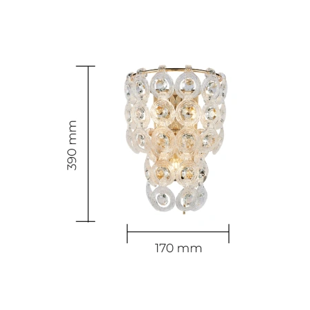 Wall light Oro E14 H39 GD