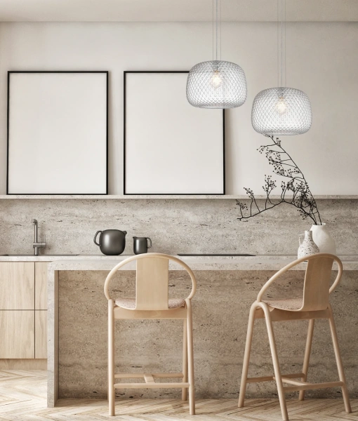 Pendant light LABU 1 E27 D40 CLR