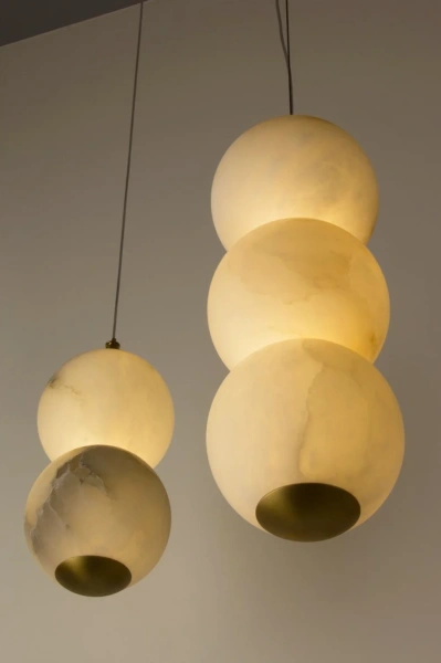 Pendant lamp Esco 2 Alabaster Spanish Marble LED 6W 3CCT BRS
