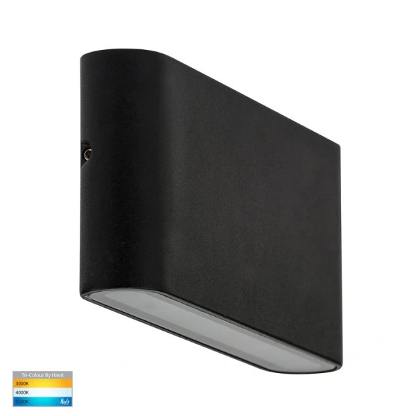 Wall light Lisse Fixed Down 3CCT LED 6W IP54 17.5cm BLK