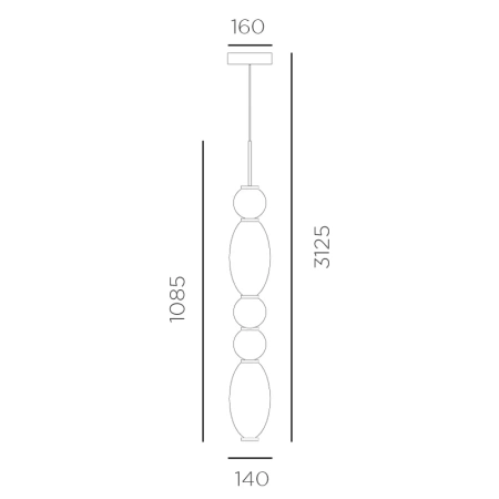 Pendant lamp Lumiere 3 SP LED 39W 3K